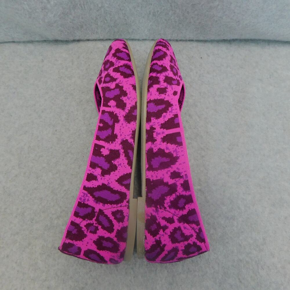 Sketcher Womens Air Cooled Memory Foam Flat Shoe Pink Animal Print Shoe - Size 8 - Picture 5 of 11